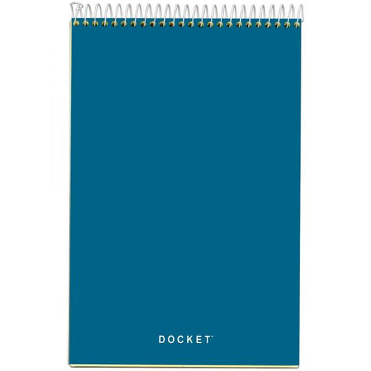 Tops Docket Steno Pad 6" x 9" - Gregg Ruled - Forest Green Cover - Yellow Paper - 100 Sheets/ Pad - 1 Each