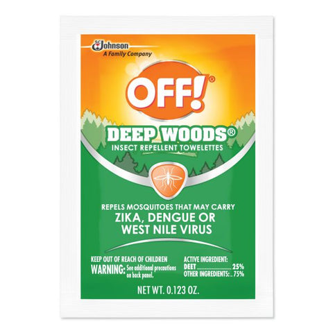 OFF! Deep Woods Towelettes, 12/Box, 12 Boxes/Carton