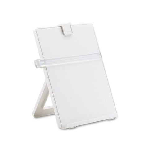 Fellowes Non-Magnetic Desktop Copyholder, 25 Sheet Capacity, Plastic, Platinum