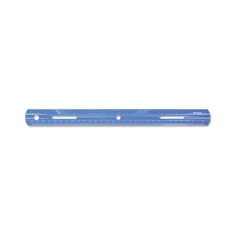 Westcott See-Through Plastic Ruler 12" Length - 1/16 Graduations - Imperial, Metric Measuring System - Acrylic - Assorted Colors - 1 Each