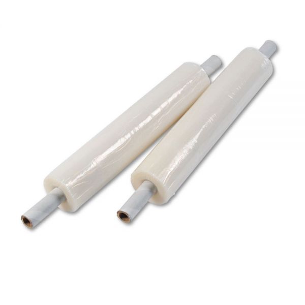 Universal Stretch Film with Preattached Handles, 20" x 1,000 ft, 20 mic (80-Gauge), Clear, 4/Carton