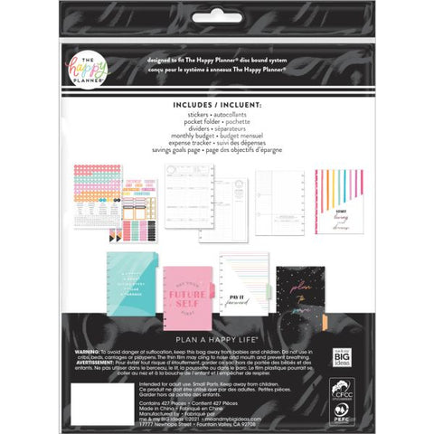 Happy Planner Bright Budget Classic Planner Extension Pack, 7” x 9-1/4”, Multicolor