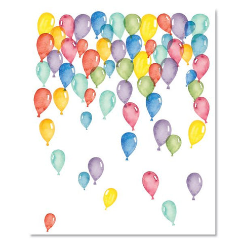 Astrodesigns Pre-Printed Paper, 28 lb Bond Weight, 8.5 x 11, Balloons, 100/Pack