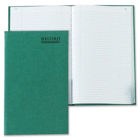 National Emerald Series Account Book, Green Cover, 9.63 x 6.25 Sheets, 200 Sheets/Book