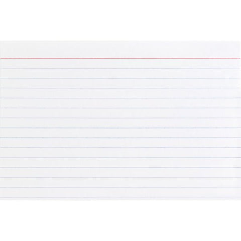 Business Source 4" x 6" Ruled Index Cards 4" x 6" - Ruled - White - 100/ Pack