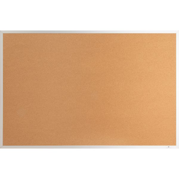 Lorell Aluminum Frame Cork Board 24" Height x 36" Width - Cork Surface - Long Lasting, Warp Resistant - Brown Aluminum Frame - 1 Each