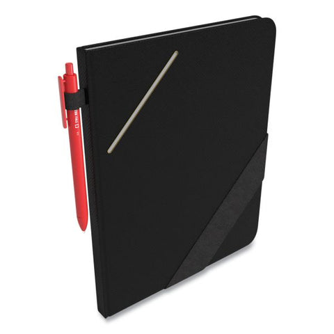 TRU RED Large Starter Journal, 1 Subject, Narrow Rule, Black Cover, 10 x 8, 192 Sheets