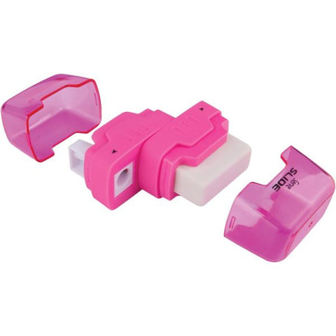 So-Mine Serve Slide Eraser & Sharpener Combo Plastic - Multicolor - 1 Each