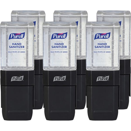 PURELL ES1 Dispenser Starter Kit (4424-D6) Manual - 15.22 fl oz Capacity - Theft Proof, Durable, Compact, Dye-free, Push Button - Graphite - 6 / Carton