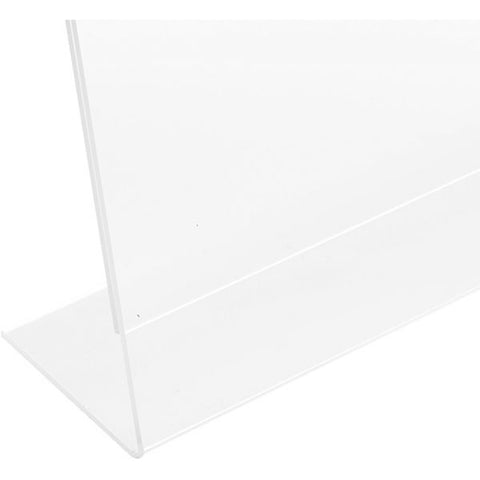 Deflect-o Anti-Glare Slanted Horizontal Sign Holder 11" x 8.50" Insert Size - Acrylic - Clear - 1 Each