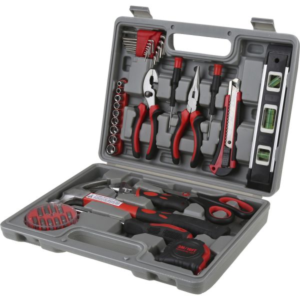 Genuine Joe 42 Piece Tool Kit with Case Gray