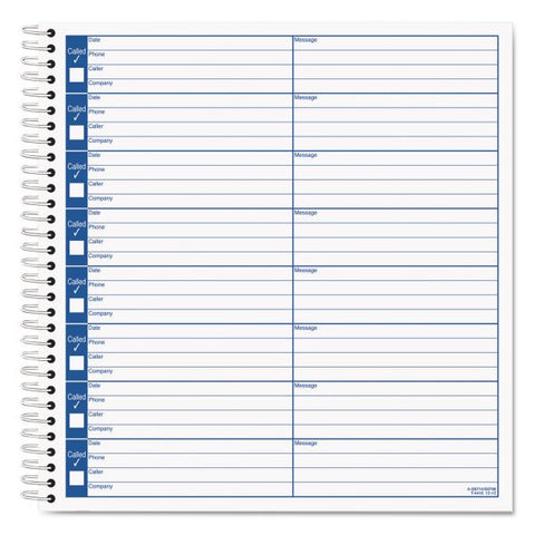 TOPS Voice Message Log Books, One-Part (No Copies), 8 x 1, 8 Forms/Sheet, 800 Forms Total