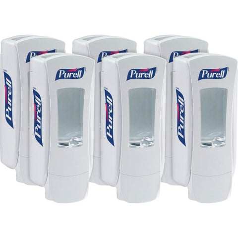 Purell ADX-12 High-Capacity Hand Sanitizer Dispensers 1,200 mL Size - Plastic - White - 6/ Carton