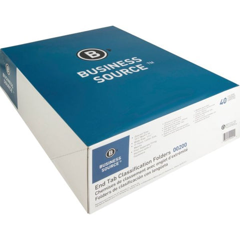 Business Source Letter Recycled Medical File Folder 8 1/2" x 11" - 3/4" Expansion - 2" Fastener Capacity - End Tab Location - 10% Recycled - 40 / Box