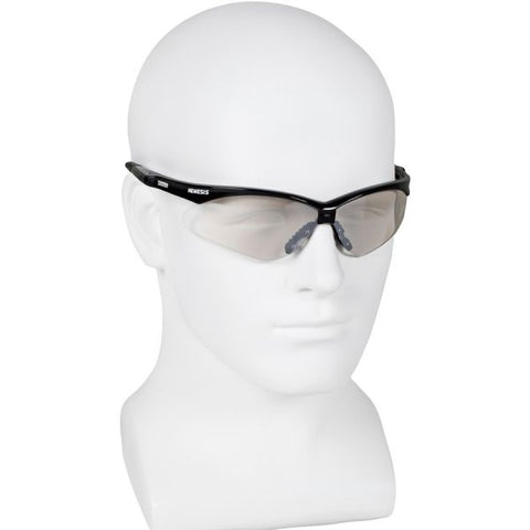 KleenGuard Nemesis Safety Glasses, Black Frame, Indoor/Outdoor Lens