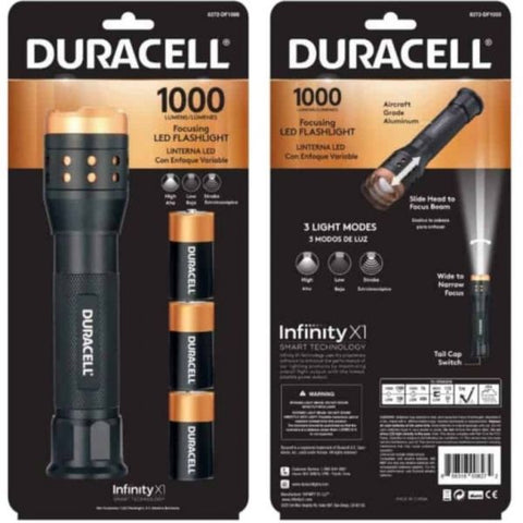 Duracell Aluminum Focusing LED Flashlight C - Aircraft Aluminum - Black