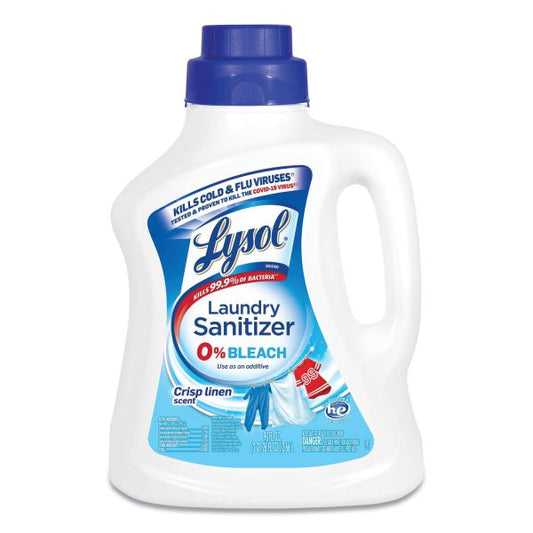 LYSOL Brand Laundry Sanitizer, Liquid, Crisp Linen, 90 oz, 4/Carton