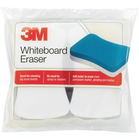 3M Whiteboard Erasers Whiteboard Eraser - 3" x 5" - 2/Pack - Blue & White