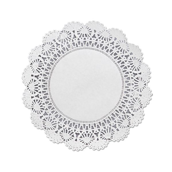 Hoffmaster Cambridge Lace Doilies, Round, 8", White, 1,000/Carton