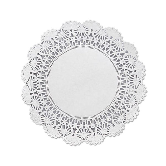 Hoffmaster Cambridge Lace Doilies, Round, 8", White, 1,000/Carton