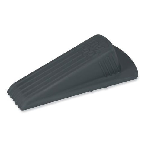 Master Caster Big Foot Doorstop, No Slip Rubber Wedge, 2.25w x 4.75d x 1.25h, Gray