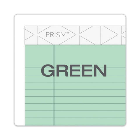 TOPS Prism + Colored Writing Pads, Narrow Rule, 50 Pastel Green 5 x 8 Sheets, 12/Pack