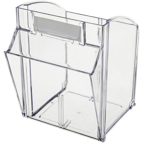 Deflecto Tilt Bin Interlocking Multi-Bin Storage Organizer 23.63" x 6.63" x 8.13" - 4 Compartments - White