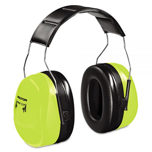 3M Peltor Optime 105 Hi-Viz Earmuffs, 30 dB NRR, Hi-Viz Green