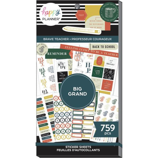 Happy Planner Sticker Value Pack 30/Sheets Brave Teacher