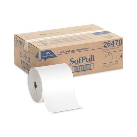 Georgia Pacific Professional Hardwound Roll Paper Towel, 7 7/8 x 1000 ft, 1-Ply, White, 6 Rolls/Carton