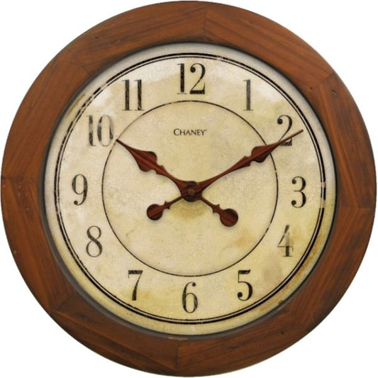 Chaney Instrument Wall Clock Analog - Quartz - Beige, Parchment Main Dial Case