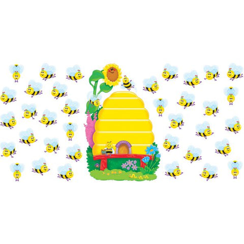 Busy Bees Job Chart Plus Bulletin Board Set 35" Beehive - 36 Bees