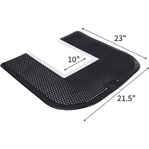 Genuine Joe Deodorizing Commode Mat Black - 1 Each - Compatible With Commodes