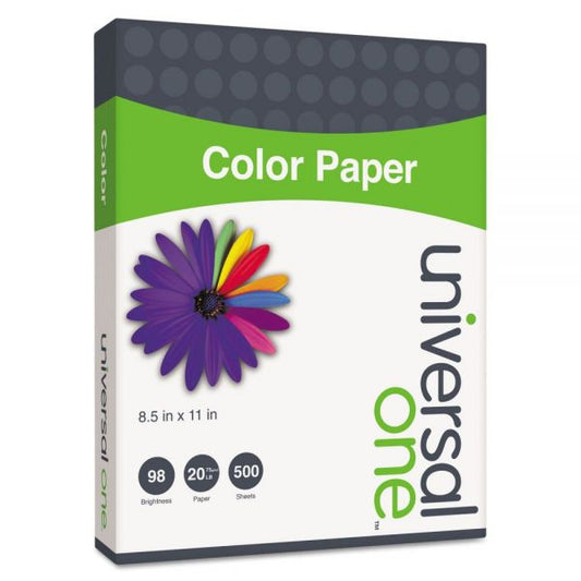 Universal Colored Paper, 20 lb, 8 1/2 x 11, Green, 500 Sheets/Ream