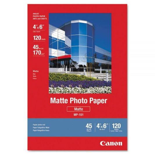 Canon Matte Photo Paper, 4 x 6, Matte White, 120/Pack