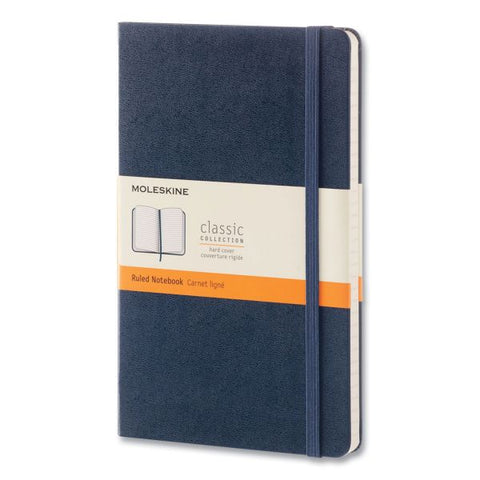 Moleskine Classic Collection Hard Cover Notebook, 1 Subject, Dotted Rule, Sapphire Blue Cover, 8.25 x 5, 240 Sheets