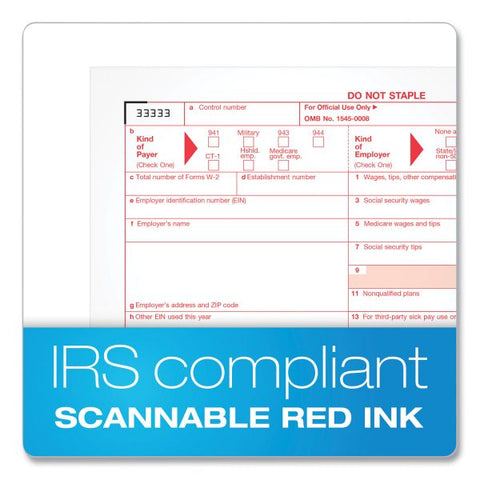 TOPS W-2 Tax Forms Kit, Fiscal Year: 2022, Six-Part Carbonless, 8.5 x 5.5, 2 Forms/Sheet, 24 Forms Total, 2021 Tax Season