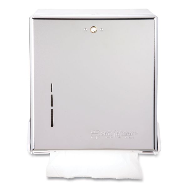 San Jamar True Fold C-Fold/Multifold Paper Towel Dispenser, 11.63 x 5 x 14.5, Chrome