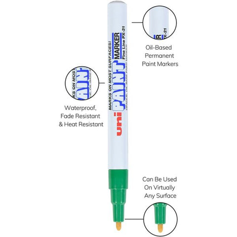 Sanford uni-Paint Permanent Marker, Fine Bullet Tip, Green