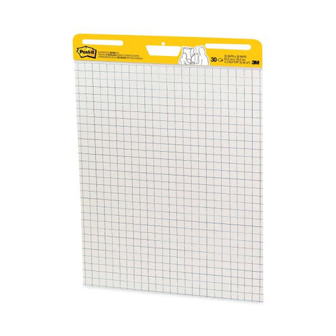 Post-it Easel Pads Self Stick Easel Pads, Quadrille, 25 x 30, White, 2 30 Sheet Pads/Carton