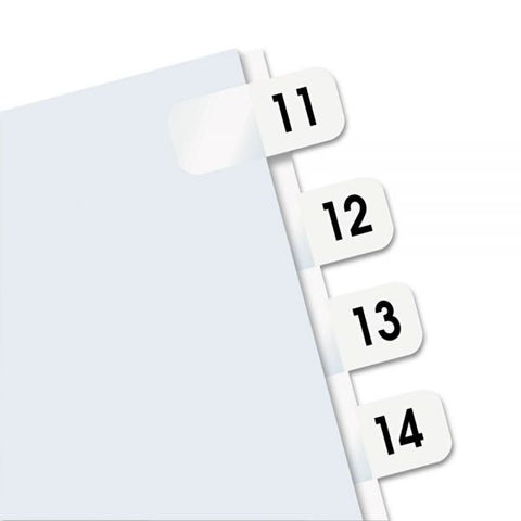 Redi-Tag Legal Index Tabs, Preprinted Numeric: 11 to 20, 1/12-Cut, White, 0.44" Wide, 104/Pack