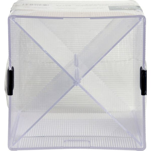 Business Source X-Cube Storage Organizer 4 Compartment(s) - 6" Height x 6" Width x 6" Depth - Desktop - Clear - 1 Each