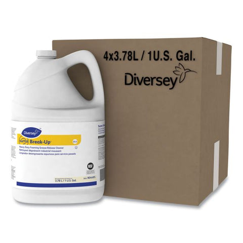 Diversey Suma Break-Up Heavy-Duty Foaming Grease-Release Cleaner, 1 gal Bottle, 4/Carton