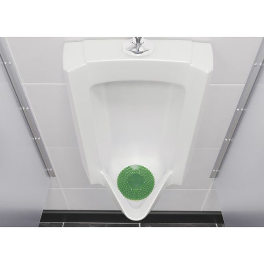 Vectair Systems P-Screen 60 Day Urinal Screen Lasts upto 60 Days - Anti-bacterial, Recyclable, Splash Resistant - 6 / Carton - Green