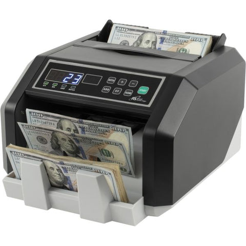 Royal Sovereign Back Load Bill Counter with Counterfeit Detection, 1,400 Bills/min, 12.24 x 10.16 x 7.01, Black/Silver