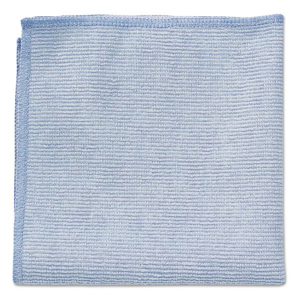 Rubbermaid Commercial Microfiber Cleaning Cloths, 12 x 12, Blue, 24/Pack