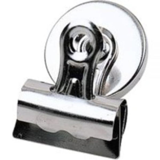 Bulldog Magnetic Clips, 2-1/4", Silver, Pack Of 3