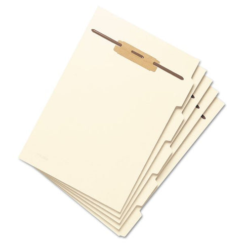 Smead Stackable Folder Dividers with Fasteners, Convertible End/Top Tab, 1 Fastener, Letter Size, Manila, 4 Dividers/Set, 50 Sets