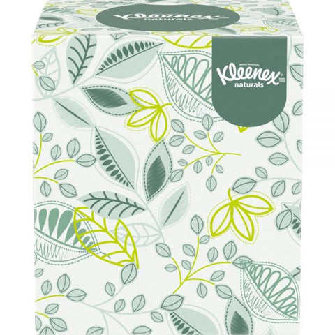 Kleenex Naturals Facial Tissue for Business, BOUTIQUE POP-UP Box, 2-Ply, White, 90 Sheets/Box, 36 Boxes/Carton