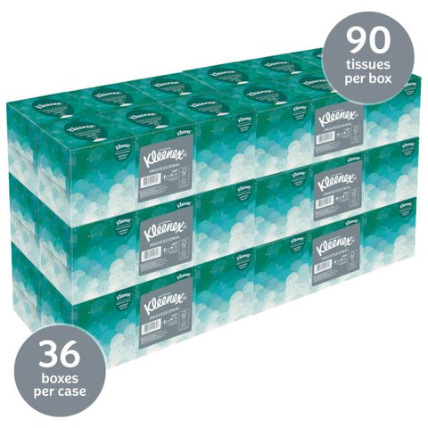 Kleenex Boutique White Facial Tissue for Business, Pop-Up Box, 2-Ply, 95 Sheets/Box, 6 Boxes/Pack